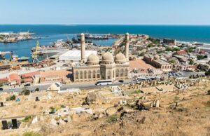 Relax at Bibiheybat Mosque, overlooking the Caspian Sea