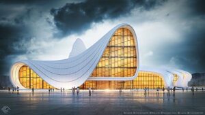 Visit the Heydar Aliyev Center for contemporary architecture