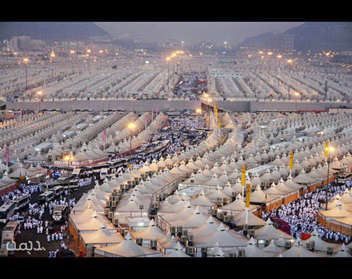 the tent city in Mina